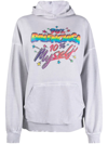 Balenciaga Grey Cotton Oversize Sweatshirt In Multi