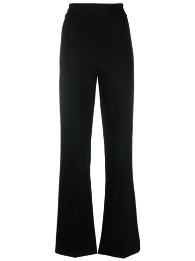 Pinko Flared Press-crease Trousers In Schwarz