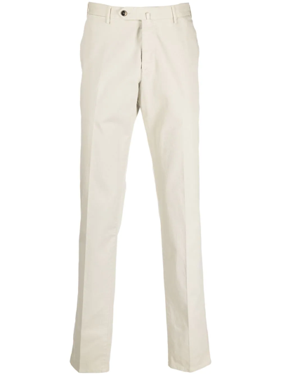 Pt Torino Slim-fit Chino Trousers In Nude