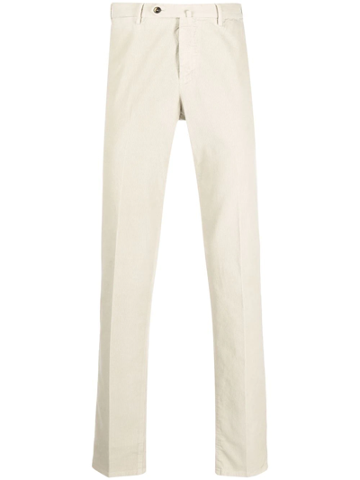 Pt Torino Modal-cotton Chino Trousers In Nude