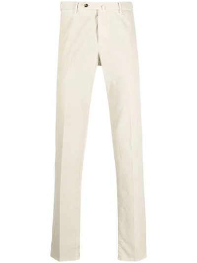 Pt Torino Straight-leg Chino Trousers In Nude