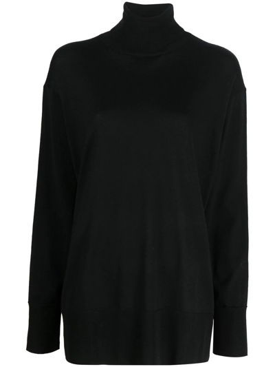 Aspesi Loose-fit Roll-neck In Nero
