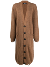 DSQUARED2 EXTRA-LONG DISTRESSED KNITTED CARDIGAN