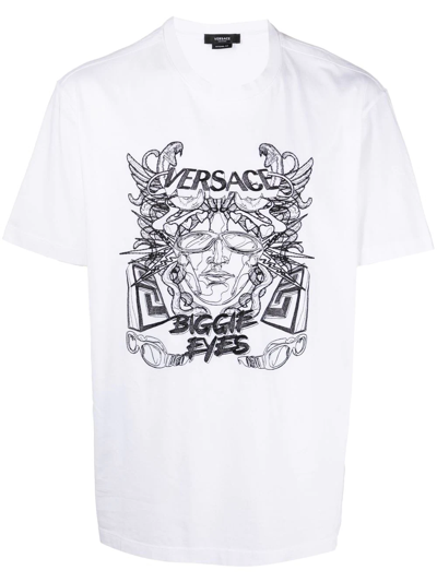 Versace Medusa Head-print T-shirt In White