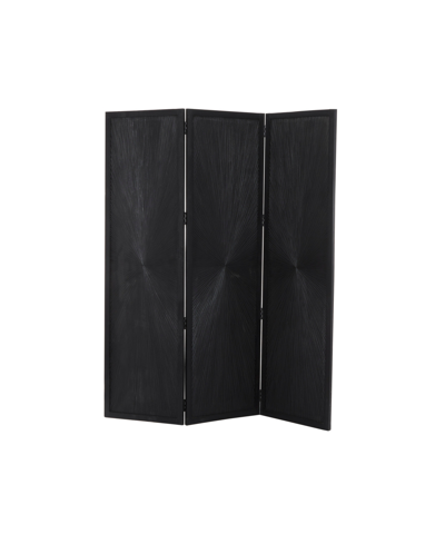 Rosemary Lane Mango Wood Contemporary Room Divider Screen In Black