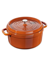 Staub 5.5-qt Cast Iron Round Cocotte In Orange