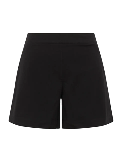 Spanx Polished Stretch-cotton Shorts In Black