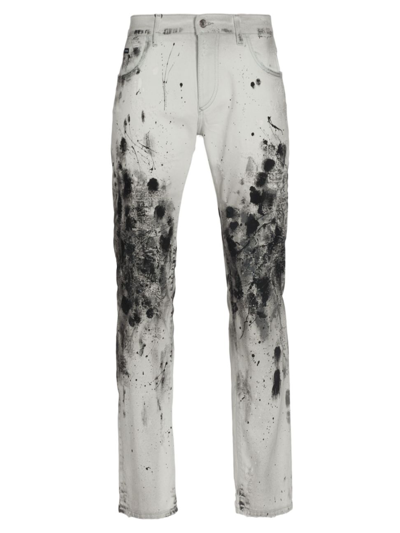Dolce & Gabbana Dripping Cotton Jeans In Variante Abbinata | ModeSens