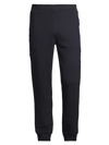 Burberry Men's Stephan Check Jogger Sweatpants In Coal Blue