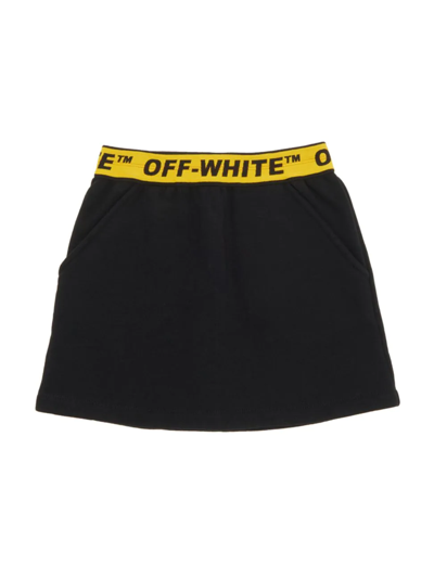 Off-white Kids Off Industrial Sweat Skirt In Black