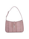 Saint Laurent Le 5 A 7 Ysl Snakeskin Shoulder Bag In 6068rose