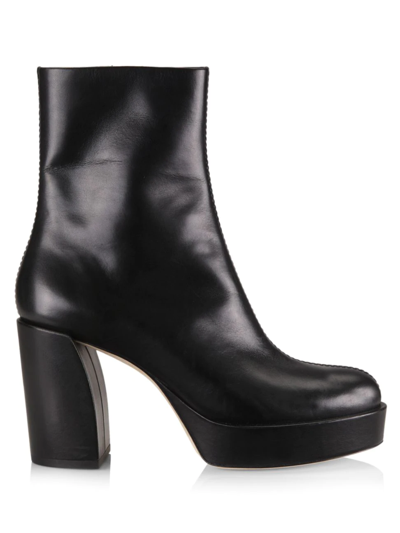 3.1 Phillip Lim Naomi Leather Platform Boots In Black