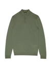 Reiss Blackhall Quarter-zip Sweater In Kale