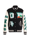 OFF-WHITE WOMEN'S EMBROIDERED PATCHES VARSITY JACKET