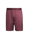 Cdlp Home Satin Shorts In Burgundy