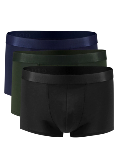 Cdlp Multicolour Boxer Shorts Set In Black Green Navy