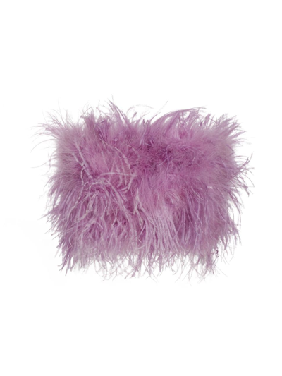Lamarque Zaina Feather Bustier Top In Lilac
