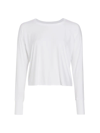 Beyond Yoga Featherweight Morning Light Pullover In Cloud White