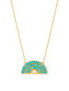 Andrea Fohrman Women's Celestial Perfect Rainbow 14k Yellow Gold, Diamond & Turquoise Necklace