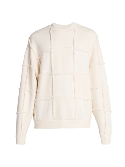 Marcelo Burlon County Of Milan Neutral Cross Exposed Seam Sweatshirt In Neutrals