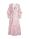 TED BAKER WOMEN'S DARITAA FLORAL EMBROIDERED WRAP DRESS