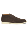 LORO PIANA MEN'S POLACCHINO SUEDE SLIP-ON CHUKKA BOOTS