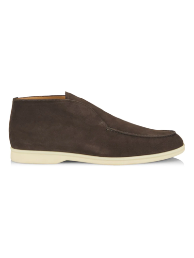 Loro Piana Men's Polacchino Suede Slip-on Chukka Boots In Warm