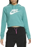 Nike Women's Sportswear Club Fleece Hoodie In Blue In Washed Teal/ White