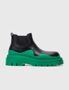 Bottega Veneta Color-blocking Design Chelsea Short Boots In Black