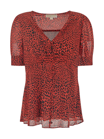 Michael Michael Kors Crimson Blouse In Red