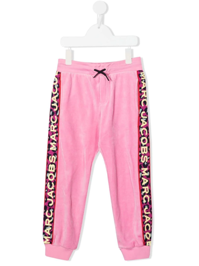 The Marc Jacobs Kids' Logo-tape Track Pants In Pink