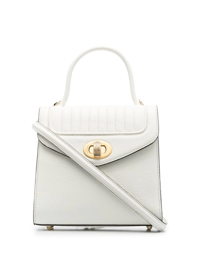 Delage Quilted-finish Tote Bag In White