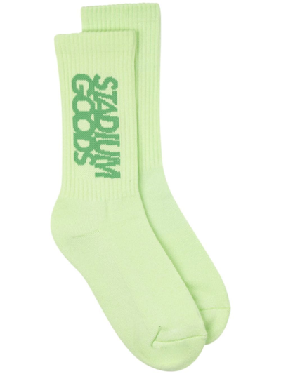 Stadium Goods Logo-print Crew Socks In Green