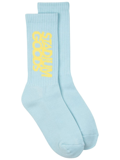 Stadium Goods Logo-print Crew Socks In Blue