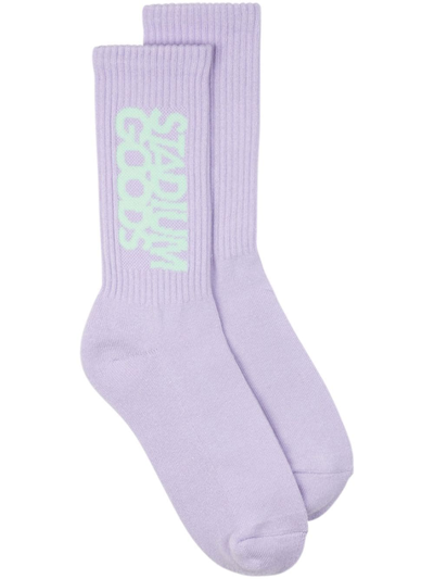 Stadium Goods Logo-print Crew Socks In Purple