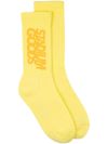 Stadium Goods Logo Embroidered Socks In Yellow