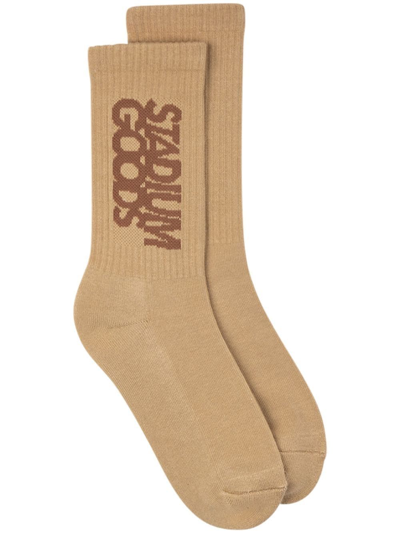 Stadium Goods Logo-print Crew Socks In Neutrals