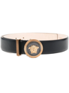 Versace Medusa Head Motif Belt In Black