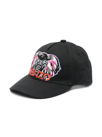Kenzo Kids' Embroidered-logo Baseball Cap In Black