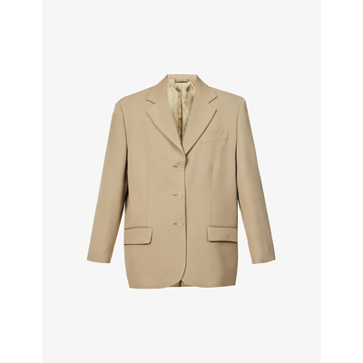 Acne Studios Oversized Single-breasted Blazer In Hunter Green