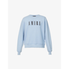 Amiri Core Logo-print Cotton-jersey Sweatshirt In Dusty Blue14