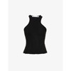 Talia Byre Exposed-seams Stretch-cotton Tank Top In Black