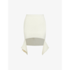Givenchy Asymmetric-hem Ribbed Wool-blend Mini Skirt In Off White