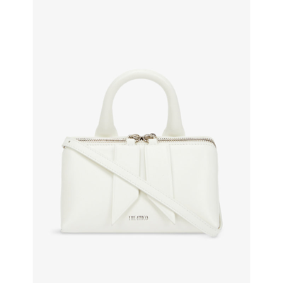 Attico Friday Leather Top-handle Bag In White