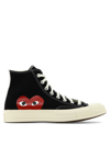 Comme Des Garçons Play Play Red Heart Converse Chuck All Star 70 High In Black
