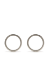 Maison Margiela Silver Semi-polished Hoop Earrings In Silver