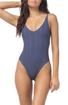 L*space Gianna Classic One-piece Swimsuit In Slate