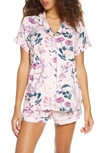Nordstrom Lingerie Moonlight Short Pajamas In Pink Veil Rose Botanical Flor