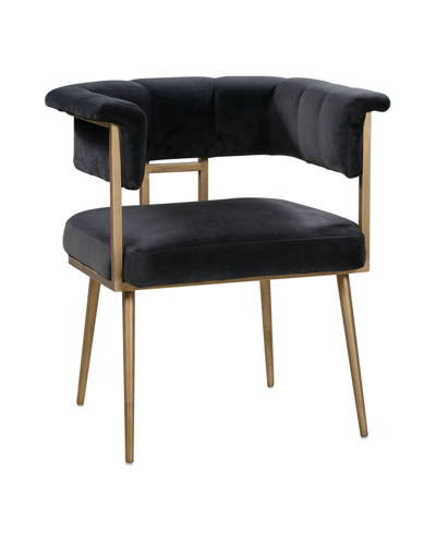 Tov Furniture Astrid Velvet Chair In Grey
