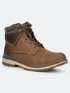 Reserved Footwear Omega Mens Leather Combat & Lace-up Boots In Tan